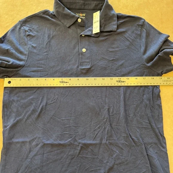 J. Crew Sueded cotton polo shirt • size small • BW383 • NWT • ultramarine - Picture 7 of 9